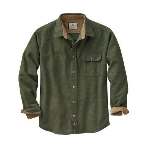 Cedarwood Plaid Legendary Whitetails Men's Buck Camp Flannel Shirt Long Sleeve Button Down 100% Cotton
