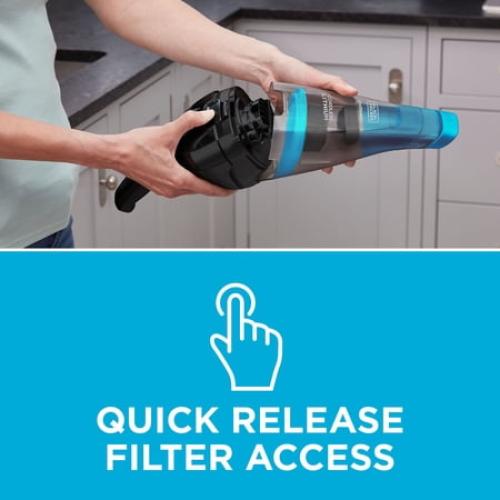 BLACK DECKER Classic Dustbuster Cordless Hand Vacuum, Lightweight for Car & Home, HNVC220BCZ00W