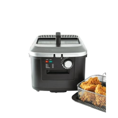 Mainstays 4L Deep Fryer, Stainless Steel Lid, Electric, New Model MS8400778514-2