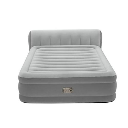 Bestway Headboard 18 Queen Air Mattress with Built-in Pump