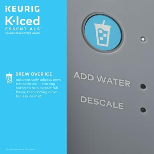 Keurig K-Iced Essentials Gray Iced and Hot Single-Serve K-Cup Pod Coffee Maker