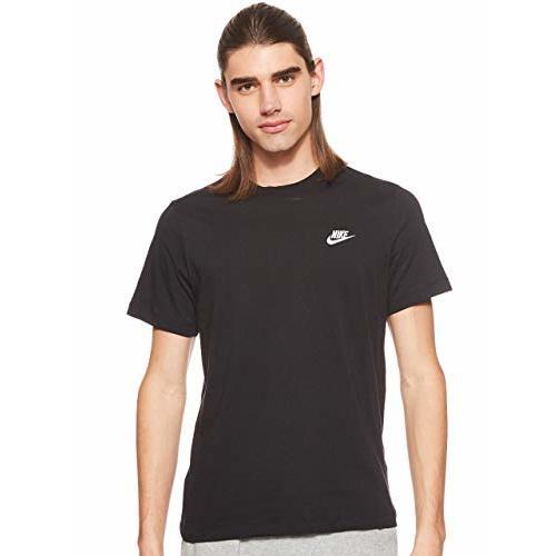 Men's Nike Sportswear Club T-Shirt Nike Shirt for Men with Classic Fit Black/White S