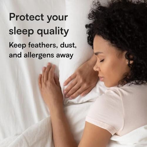 White 4 Pack Pillow Cases Covers Queen 20x30 (Inch) Zippered Niagara Sleep Solution