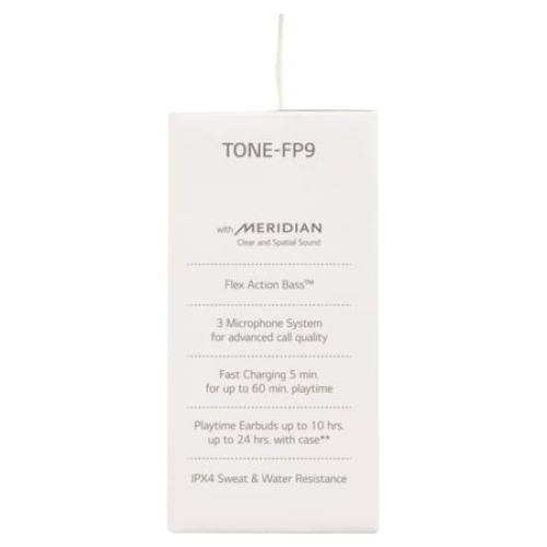 LG TONE Free FP9 Plug and Wireless True Wireless Bluetooth UVnano Earbuds, Black