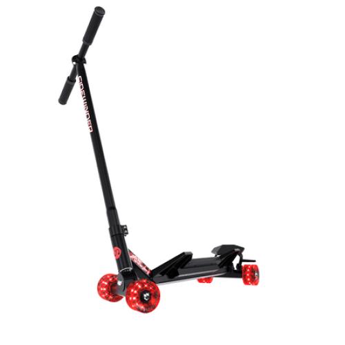 MELO Sidewinder Kids Carving Scooter with 70mm LED Wheels, Ages 5 , Red