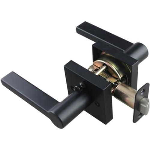 Miseno Mlk3022 Lorton Flat Bar Privacy Door Lever Set - Brass