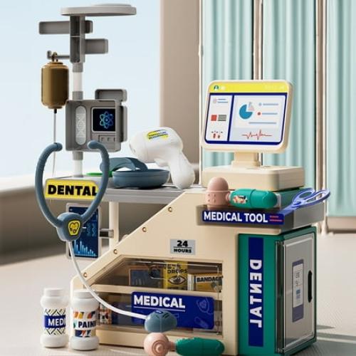 JoyStone Toy Doctor Kit, Interactive Pretend Play Medical Set with Lights & Sounds, Educational Toy for Boys & Girls, Ages 3-5