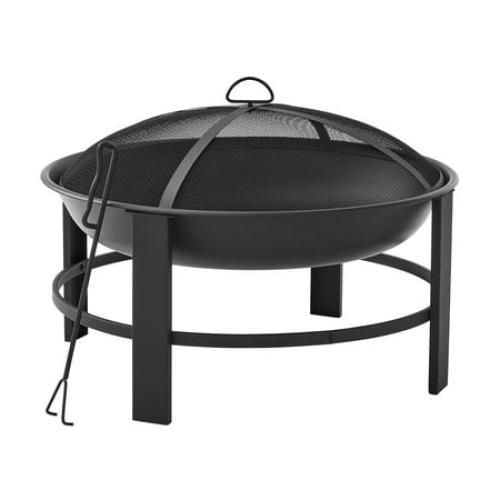 Mainstays 28 Round Wood Burning Fire Pit, Steel Frame