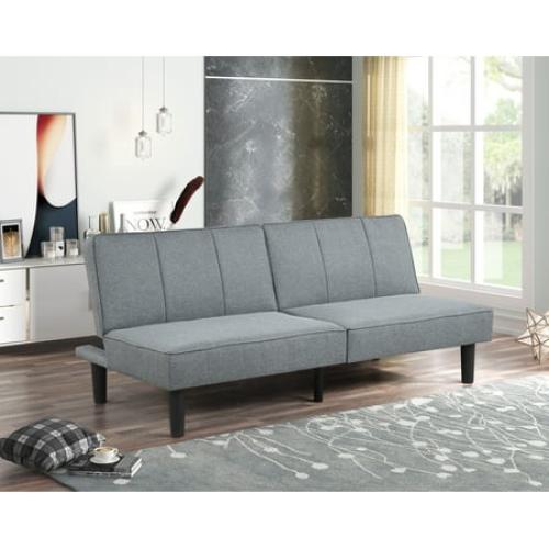 Mainstays 66 Studio Futon, Gray Linen Upholstery