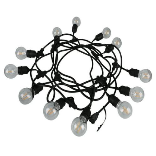 Better Homes & Gardens 24ft LED Globe String Lights, 12 Bulbs, Indoor/Outdoor, Warm White, 1 Count
