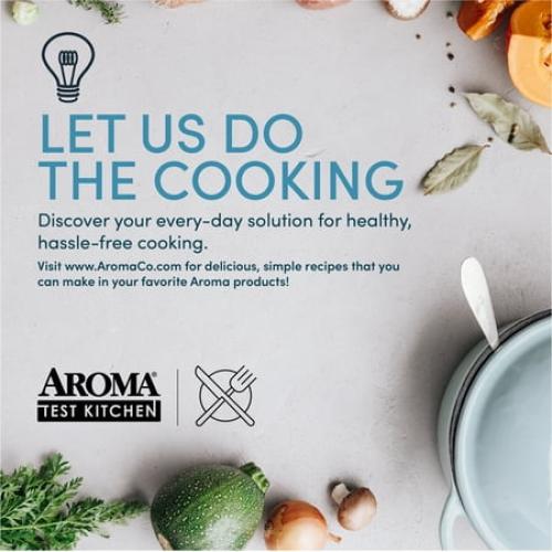 Aroma 8-Cup (Cooked) Rice & Grain Cooker, Steamer, New Bonded Granited Coating