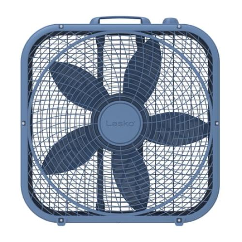 Lasko Cool Colors 20 3-Speed Energy Efficient Box Fan, Laguna Blue, B20312