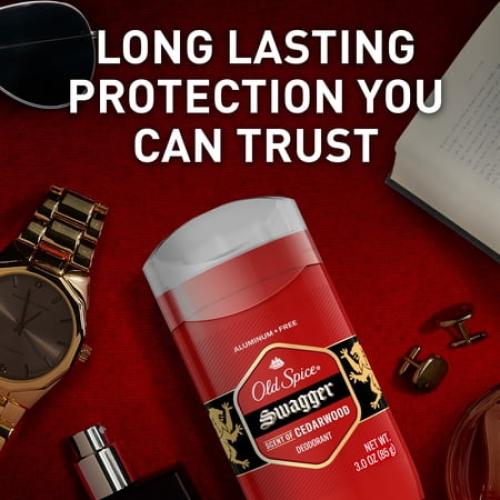 3 PACK Old Spice Deodorant for Men, Aluminum Free, Invisible Solid Stick, Swagger, 3.8oz