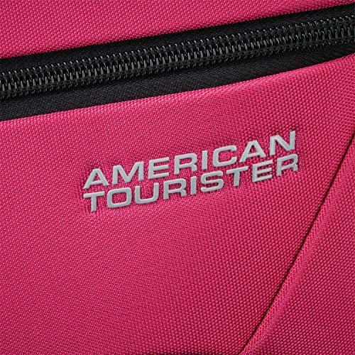 American Tourister 4 Kix Expandable Softside Luggage with Spinner Wheels Black/Grey Checked-Medium 25-Inch