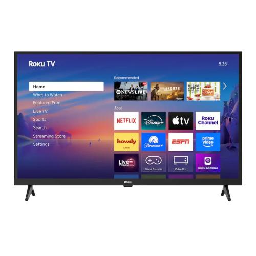 Roku Smart TV 2025 – 32-Inch Select Series, 720p HD TV – RokuTV with Voice Remote – Flat Screen LED Television with Wi-Fi for Streaming Live Loc