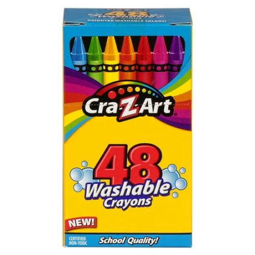 1Box with Cra-Z-Art 48 Count Multicolor Washable Crayon, Children to Adult, Back to School Supplies