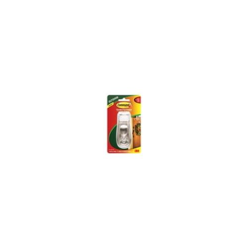Pack of 4 Command FC13-BN-AWES Outdoor Hook, Metal, Foam Strip, Large - Quantity 4