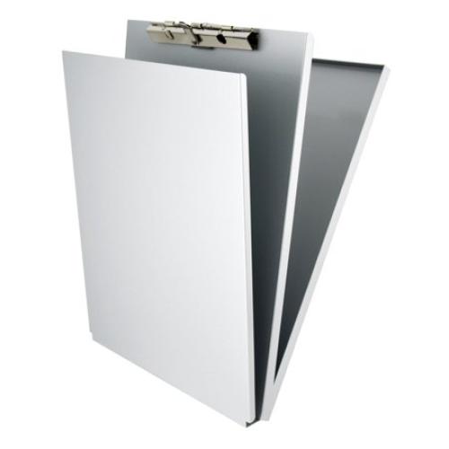 Saunders 10017 0.5 in. Clip Capacity Holds 8.5 in. x 11 in. Sheets A-Holder Aluminum Form Holder - Silver