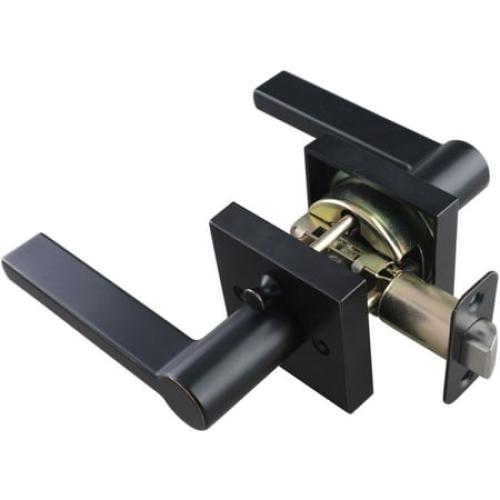 Miseno Mlk3022 Lorton Flat Bar Privacy Door Lever Set - Brass