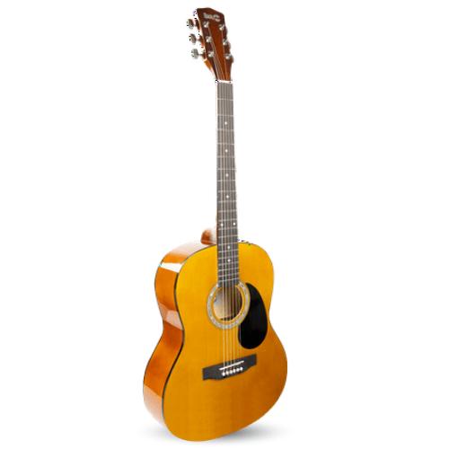 RockJam Natural Dreadnought Acoustic Guitar with Guitar Bag