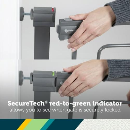 Safety 1ˢᵗ Contemporary Tall-and-Wide Gate, Grey