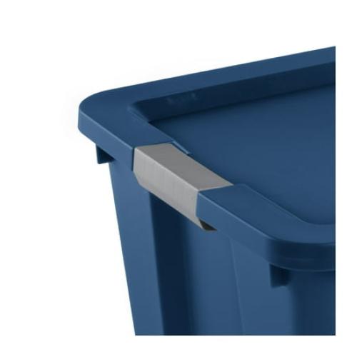 Sterilite 45 Gallon Extra-Large Wheeled Storage Bin, Plastic Storage Container with Latch Lid & Wheels, Blue