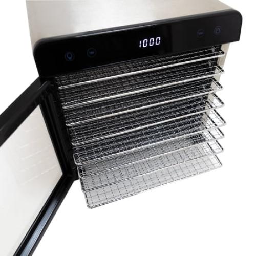 NESCO 8-Tray Stainless Steel Food Dehydrator, 650W Professional Food Dehumidifier with Glass Window for Beef Jerky, Herbs, and Dog Treats
