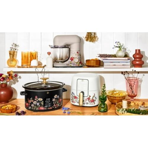 Beautiful 6 Qt Programmable Slow Cooker, Wildflower White Icing by Drew Barrymore