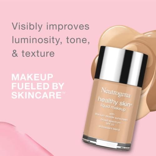 Soft Beige 50 Neutrogena Healthy Skin Liquid Makeup, Natural Tan 100, 1 fl. oz