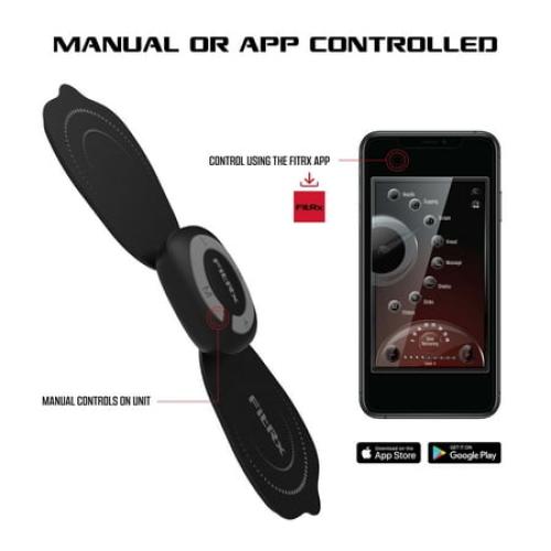 FitRx Electrode Wireless Massager - Rechargeable TENS Unit Muscle Stimulator with App Control