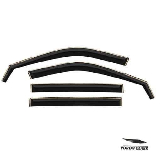 Voron Glass in-Channel Extra Durable Rain Guards for Toyota Highlander 2020-2025, Window Deflectors, Vent Window Visors, 4 Pieces - 200443