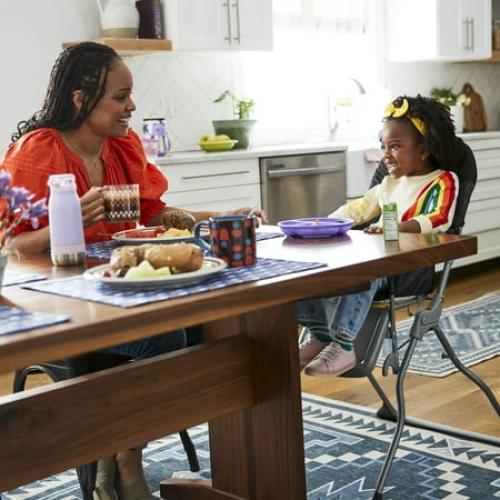 Cosco Kids Simple Fold High Chair, Noir Dot