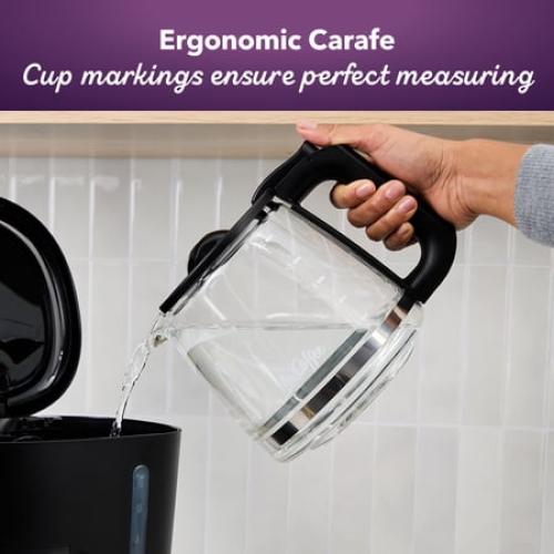Mr. Coffee Programmable Coffee Maker, 12-Cup Coffee Maker, Black