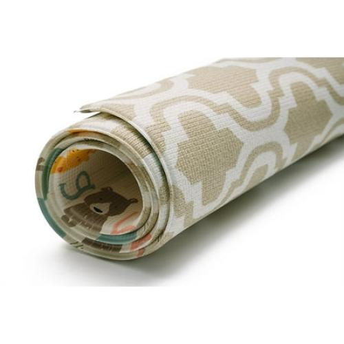 baby care play mat - haute collection (medium, moroccan - beige) - play mat for infants - non-toxic baby rug - cushioned baby mat waterproof playmat - reversible double-sided kindergarten mat