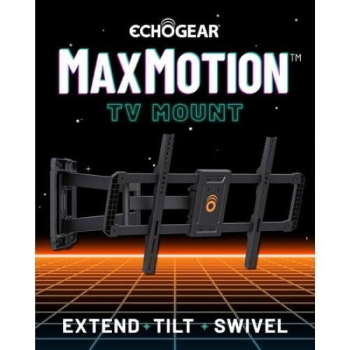 ECHOGEAR MaxMotion TV Wall Mount for 42”- 90” TVs up to 125lbs – Full Motion Tilts, Swivels, Extends
