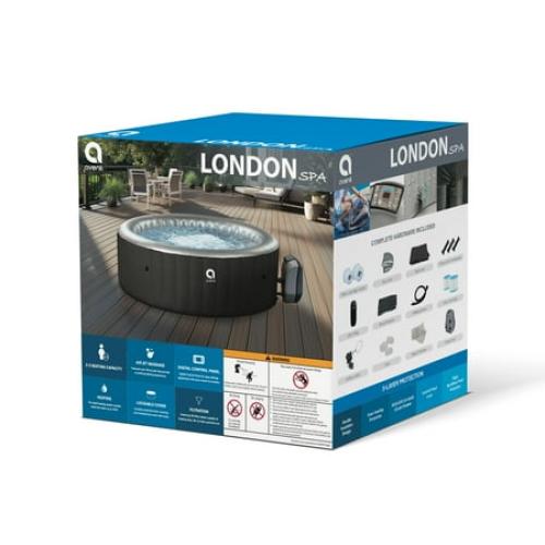 Avenli London 2-3 Person Inflatable Hot Tub Spa   Cover, Rapid Heating up to 104°F, 105 Water Jets, 181 gal Capacity