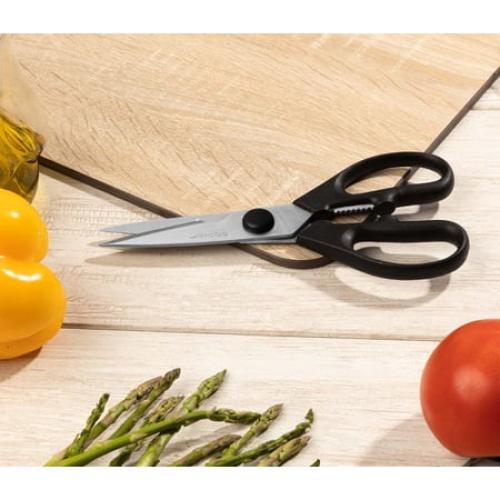 ARCOS 8-Inch Detachable Black Kitchen Scissors in Nitrum Stainless Steel