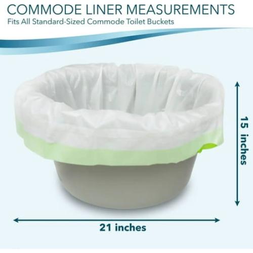Set of 96 TidyCare Bedside Commode Liners, Portable Toilet Liners, Value Pack, 96 Count