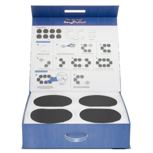 Lazy Susan Turntable for Rectangular Long & Oblong Tables Dining - Full Set