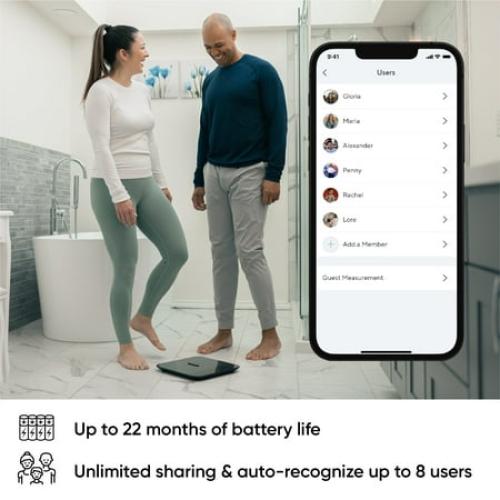 WYZE Smart Scale X, Digital Bathroom Scale, 400 lb, White