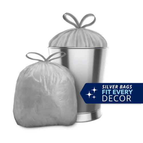 Color Scents 4-Gallon Small Drawstring Trash Bags with Simply Clean Scent and Microban, 200 Bags