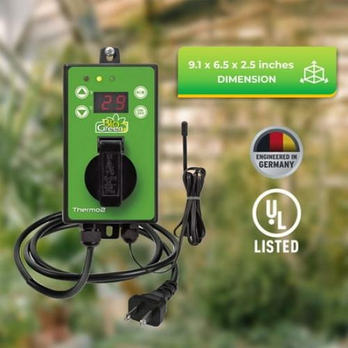 BioGreen TER2/US Thermo 2 Greenhouse Digital Thermostat, All Season Use