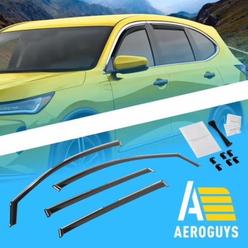 AEROGUYS Extra Durable Window Deflectors In-Channel Window Visors Rain Guards Fit for Acura MDX 2022-2026, Sun Visors, Wind Vent for Shades, Exterior Car Accessories - 4 pcs. AG0990