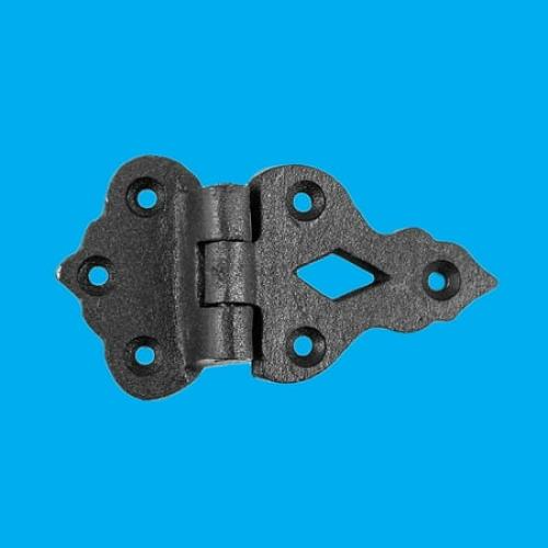 Renovators Supply Cabinet Hinges 2 Black Wrought Iron Hoosier 3/8 Offset Kitchen Cabinet Hinges w/Hardware