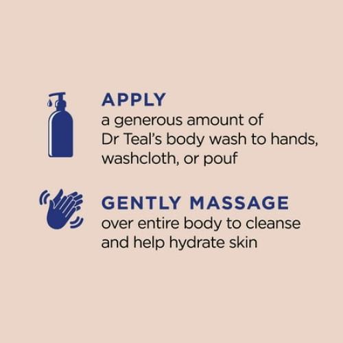 Dr Teal’s Body Wash with Pure Epsom Salt, Shea Butter & Almond, 24 fl oz. 4pk