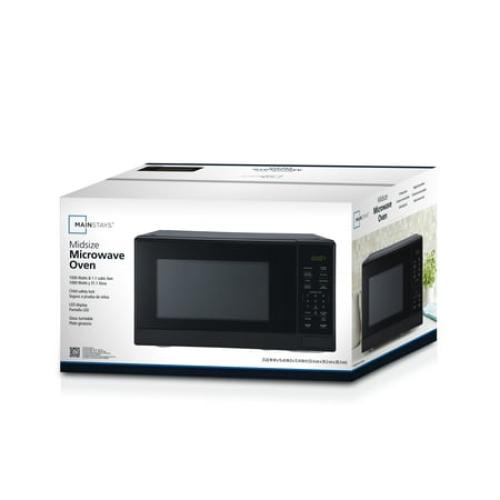Mainstays 1.1 cu ft Microwave Oven in black