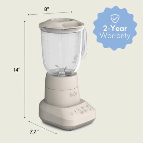bella Flip & Store Blender, Fits-anywhere™ kitchenware, Oatmilk❗MAY HAVE MISSING PIECES/NEEDS CLEANING❗