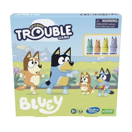 Hasbro Gaming Trouble: Bluey Edition Board Game for Kids, 2-4 Players, Race Bluey, Bingo, Bandit, or Chilli to The Finish