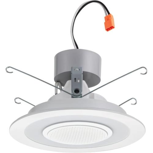 Lithonia Lighting 6 in. White Integrated LED Recessed Trim with Integrated Speaker