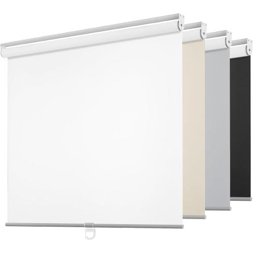 ChrisDowa 100% Blackout Roller Shade Window Blind with Thermal Insulated UV Protection Fabric. Total Blackout Roller Blind for Office and Home. Easy to Install. White31 W x 72 H